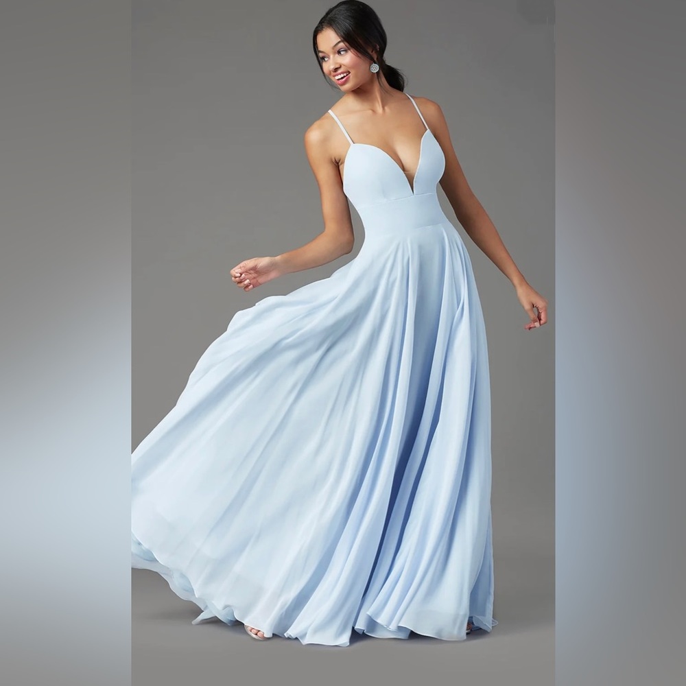 Powder Blue Engagement Dress or Formal Wedding Guest Dress
